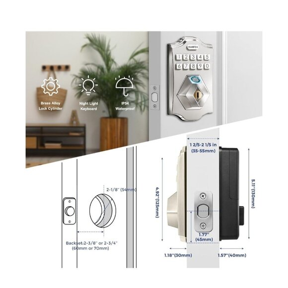 Smart Keypad &‎ Fingerprint Door Lock By Kanfox - Picture 7 of 7